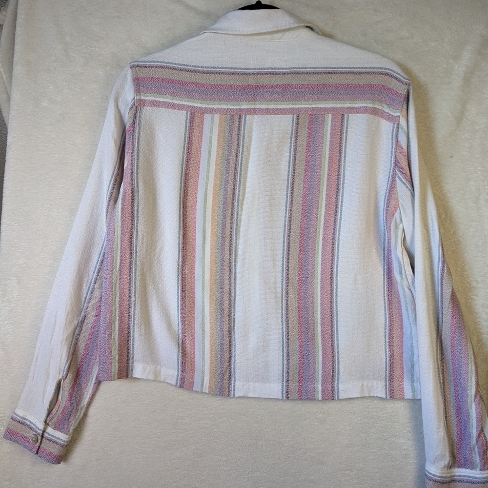 Rails Blouse Boxy Striped Metalic Thread Size XS - Picture 5 of 12